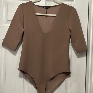 Zara brown nude body suit